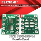 100 шт. SOT23 SOP10 MSOP10 Umax SOP23 to DIP10 Pinboard SMD для DIP адаптерной пластины 0,5 мм0,95 мм до 2,54 мм DIP PCB перенос платы