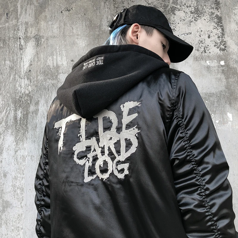 Куртка бомбер мужская с японским принтом в стиле хип хоп|Мужские куртки| |