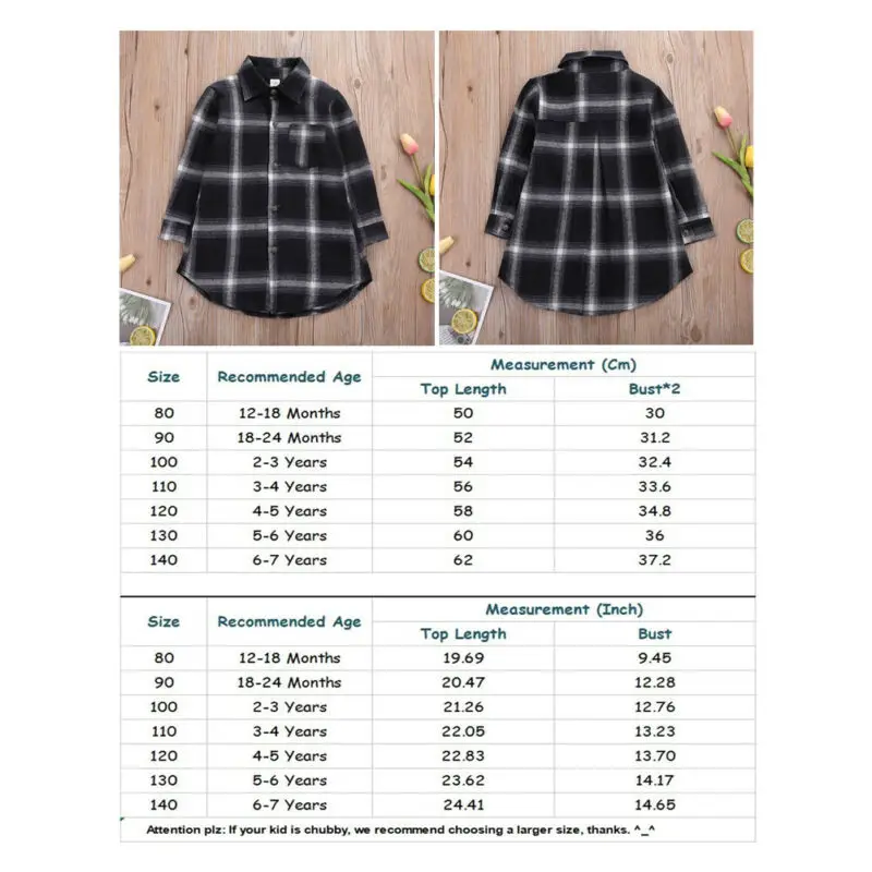 Детская клетчатая блузка для мальчиков и девочек рубашка на пуговицах с длинными