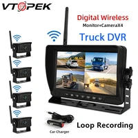 vtopek 1280x720 high definition wireless truck dvr ips monitor 7 night vision reverse backup recorder wifi camera for bus car