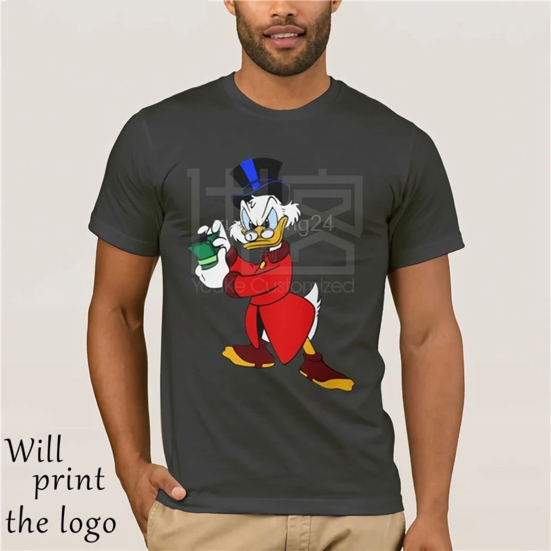Модная крутая Мужская футболка Женская забавная Scrooge McDuck с принтом на