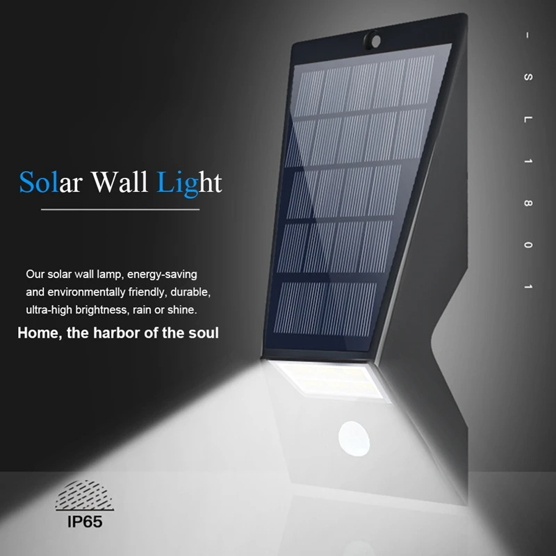 Solar Motion Sensor Light Outdoor IP65 Waterproof Wireless LED | Освещение