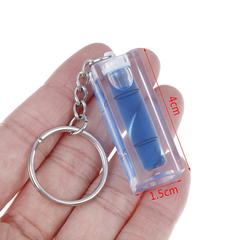 

1PCS Mini Bubble Level Spirit Level High Accuracy Inclinometer Liquid Level Indicator With Keychain DIY Caraft
