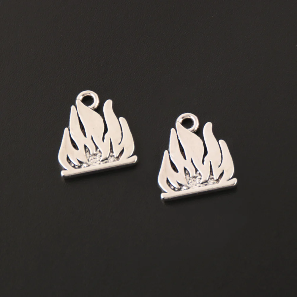 20 шт серебряный цвет Огнетушитель Подвески пламя кулоны инструмент DIY ручной