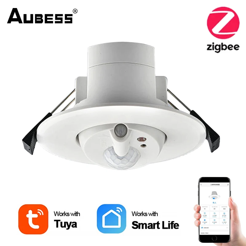 Aubess Tuya Smart ZigBee Ceiling-mounted Human Presence Sensor Professional Body Motion Detection | Электроника