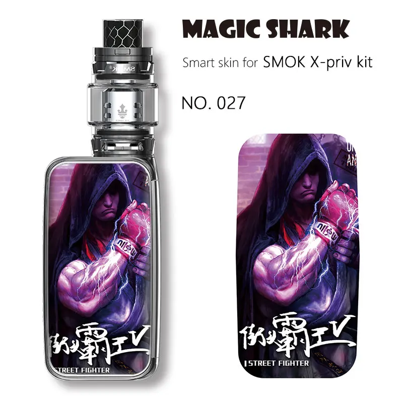 Magic Shark Stone Print Harley Quinn Fighter Hot Sale Sticker Case Stereo Film Cover for Smok X Pirv Vape Pod
