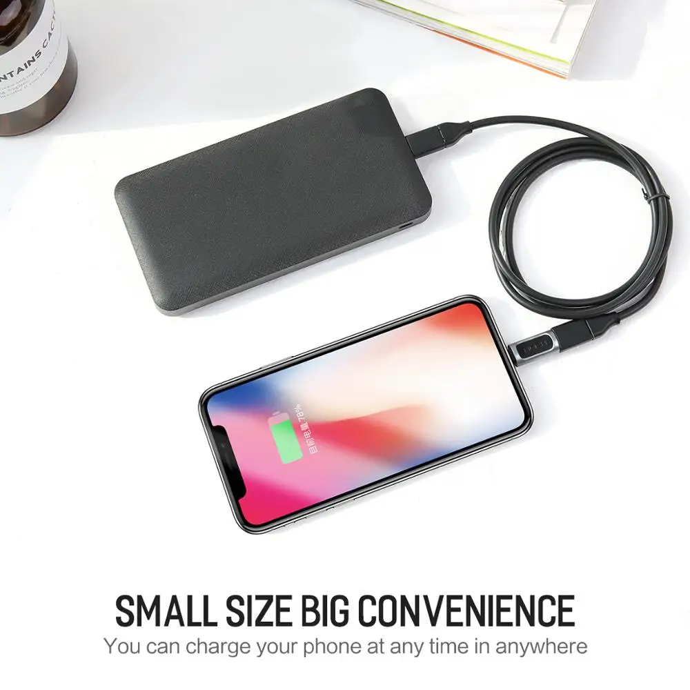 Зарядный кабель-преобразователь Rock с Micro usb на Lightning для iPhone xs max xr 8 7 6s plus 5s 11 ipad pro