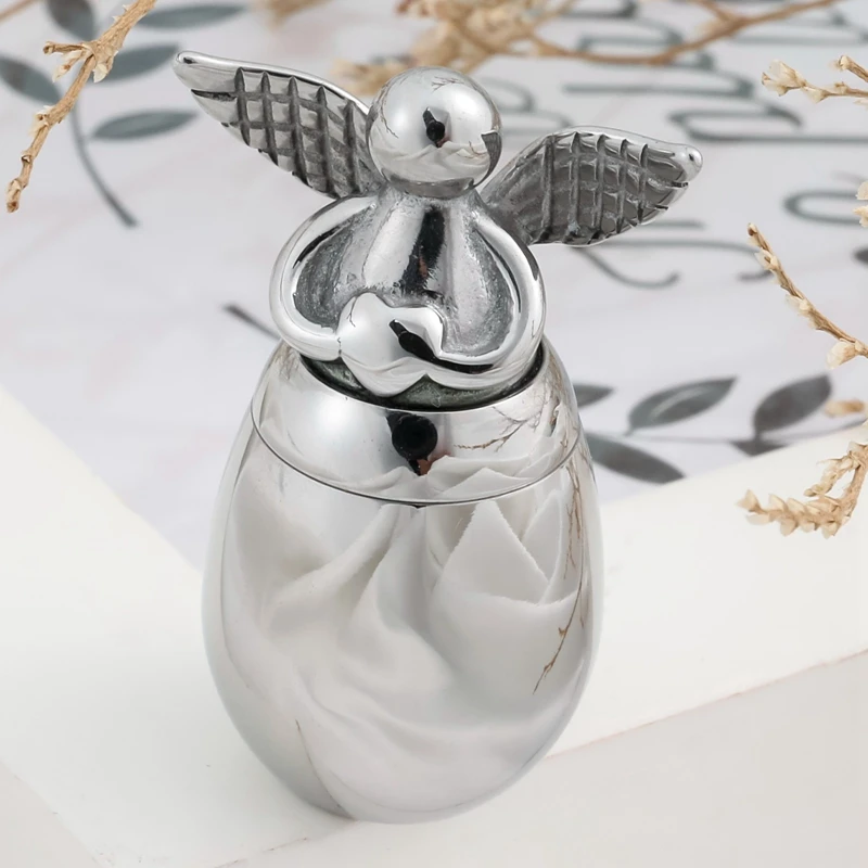 

Angel Wings With Heart Mini Urns For Human Ashes Holder For Ashes Alloy Metal Cremation Memorial Pet Dog Cat Bird Ash