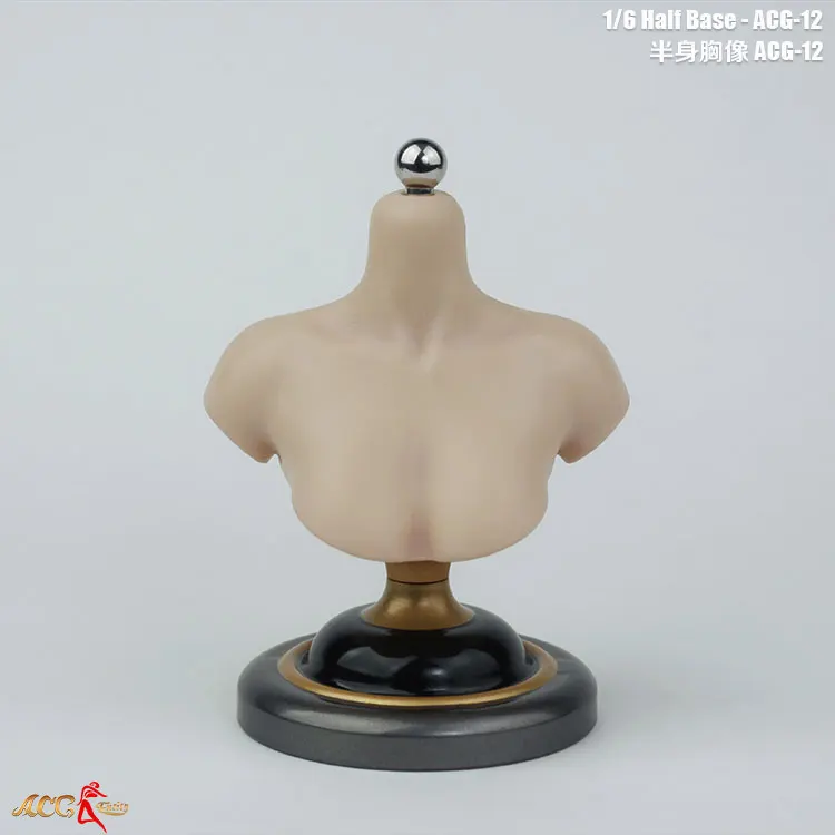 

ACGTOYS TBLeague 1/6 Half bust ACG-12 stand platform for 12" Female Male plae/suntan soldier head carving model base Bracket