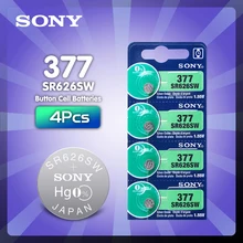 Кнопочная батарейка для часов Sony AG4 377A 1 55 LR626 SR626SW SR66 LR66 сделано в