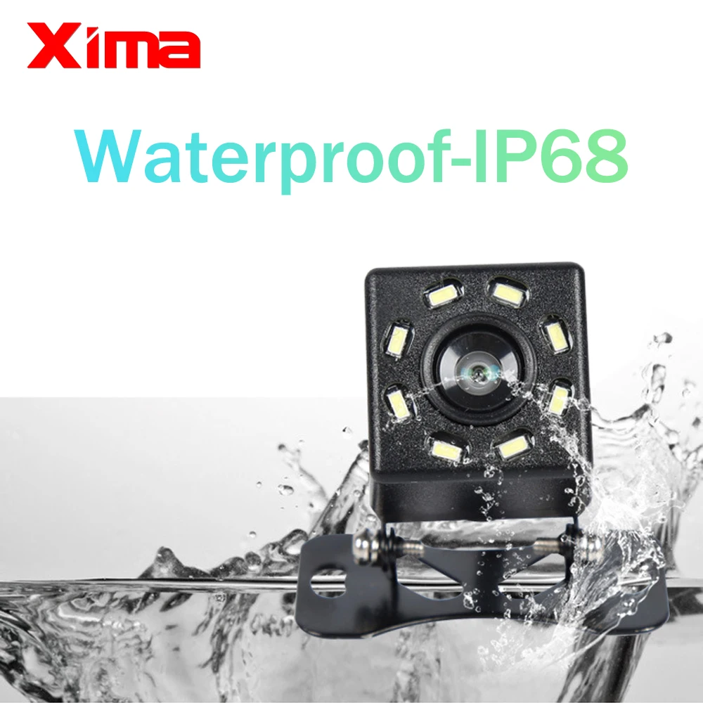 Автомобильная Водонепроницаемая камера заднего вида XIMA HD Ночная масштаб