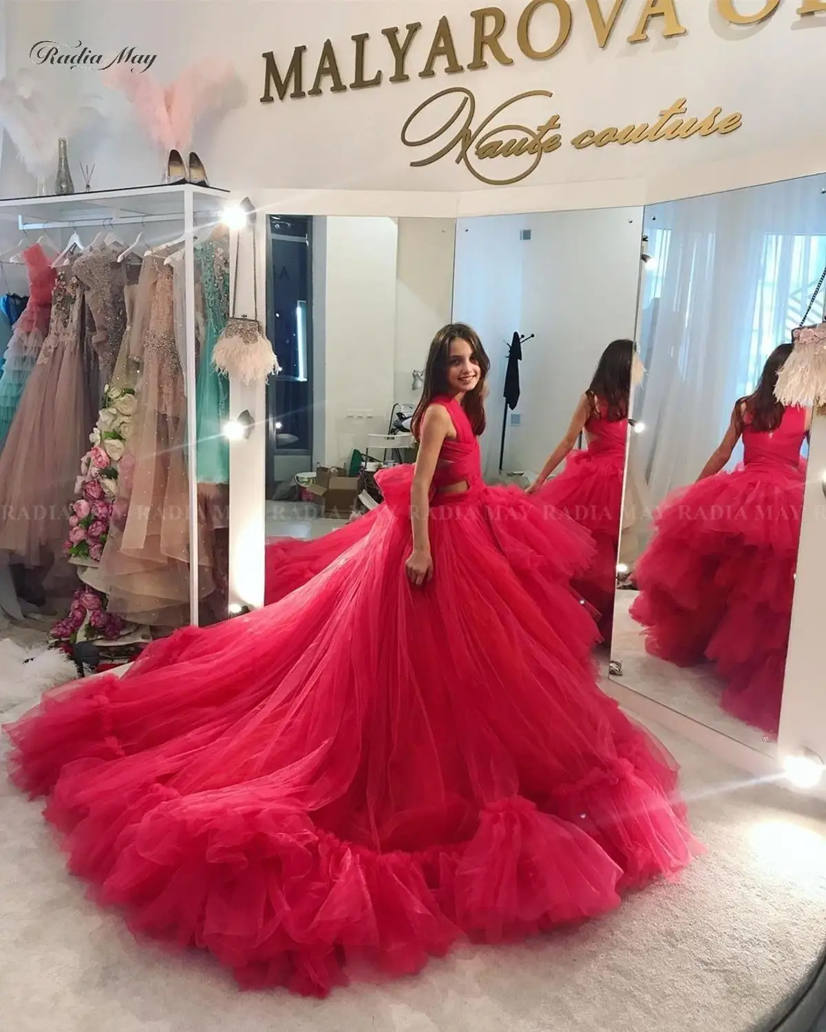 Красное Бальное Платье с высоким и низким вырезом милые платья Quinceanera на день