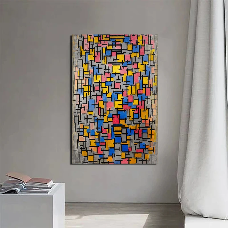 Настенная Картина на холсте с изображением морских волн мондриан Куадрос