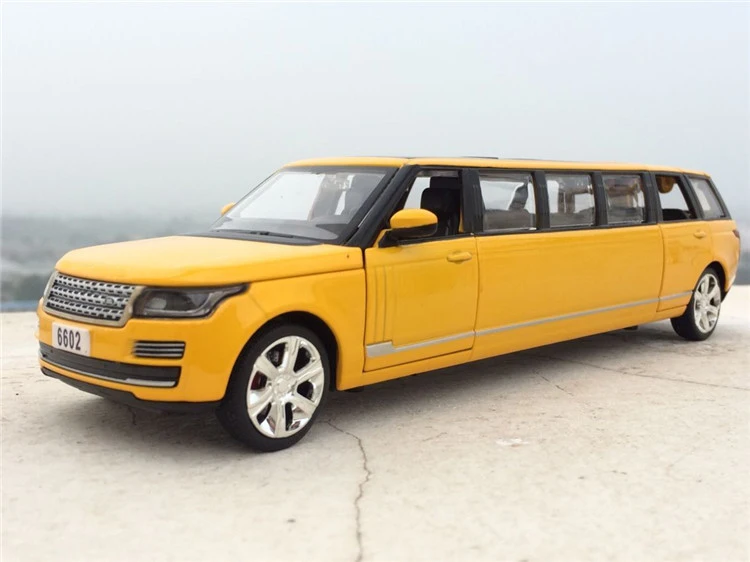 F Удлиненная 1:32 литая под давлением Модель автомобиля игрушки растягивающийся лимузин с вытягиванием назад звуковой светильник для детей игрушки - Цвет: F