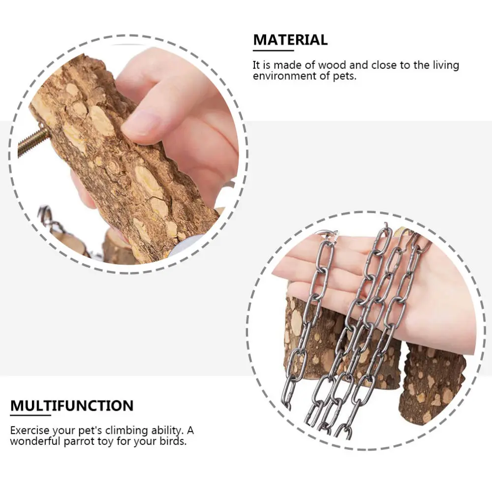 

1pc Pet Bird Stand Bird Perch Stand Parrot Stand Platform (Light Brown)