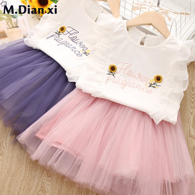 Одежда для малышей комплект из 2 предметов девочек футболка платье летний