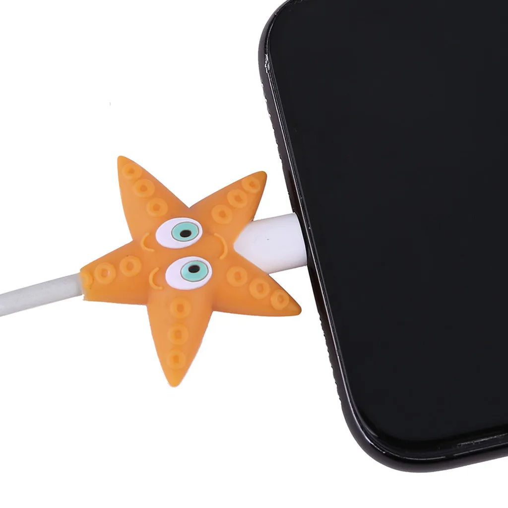 Mnycxen кабель Линия укуса для Iphone шнур аксессуары с животными защищает симпатичный защитный чехол кабель животное укуса кабеля намотки Организатор z70