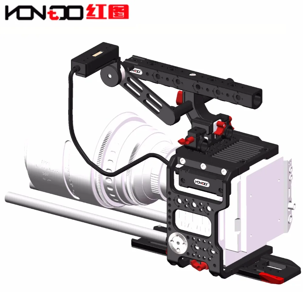 

For RED RAVEN Kit Rig Cage 15mm Baseplate Handle EVF Support Dovetail Plate Hontoo