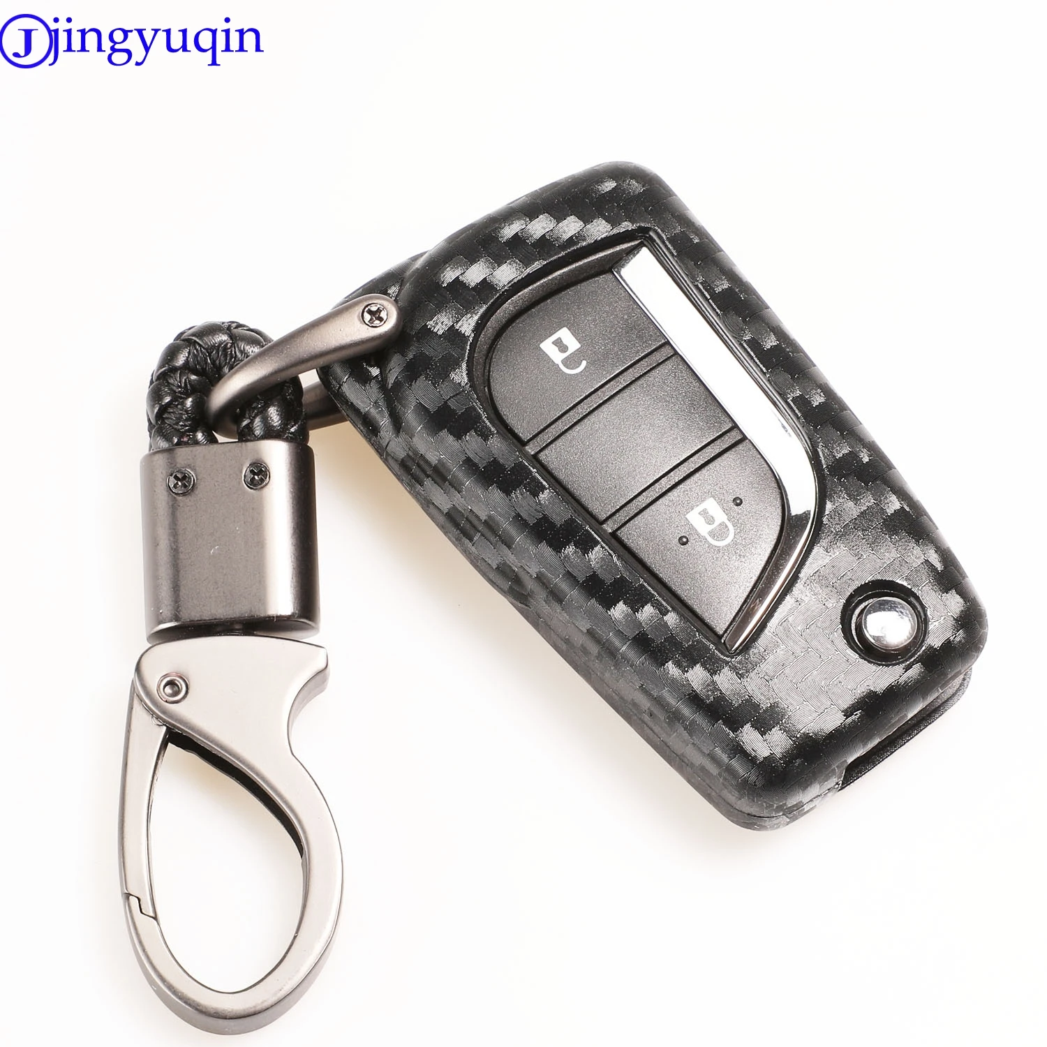 jingyuqin 10ps Carbon Silicone Car Key Case Cover For Toyota Auris Corolla Avensis Verso Yaris Aygo Scion TC IM 2015 2016 | Автомобили и