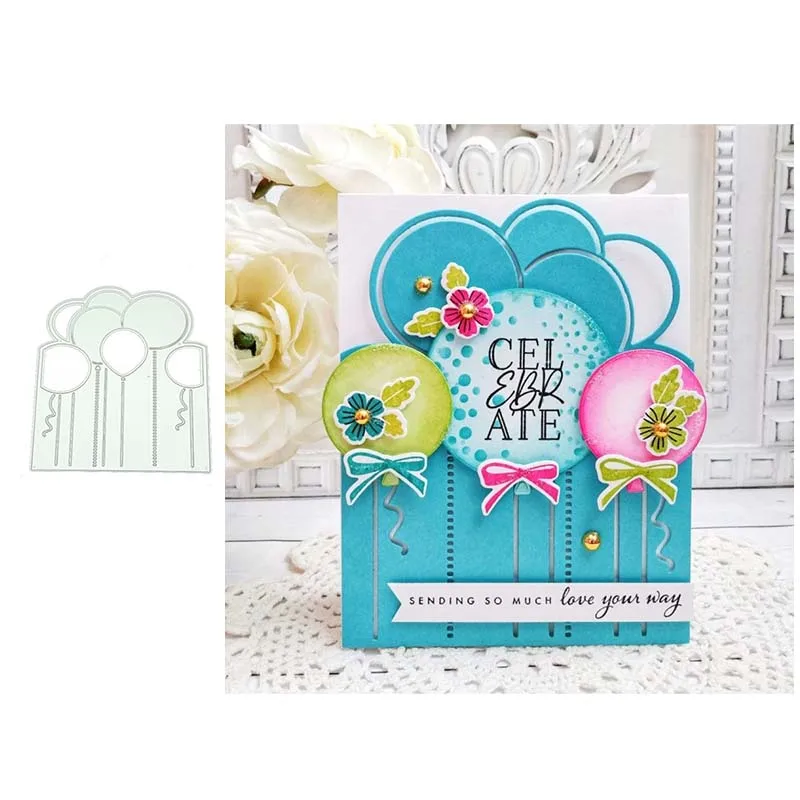 

Balloon Metal Cutting Dies for Scrapbooking Craft Mold Cut Die Stencil Handmade Tools Paper Card Making Model 2021 New Arrival