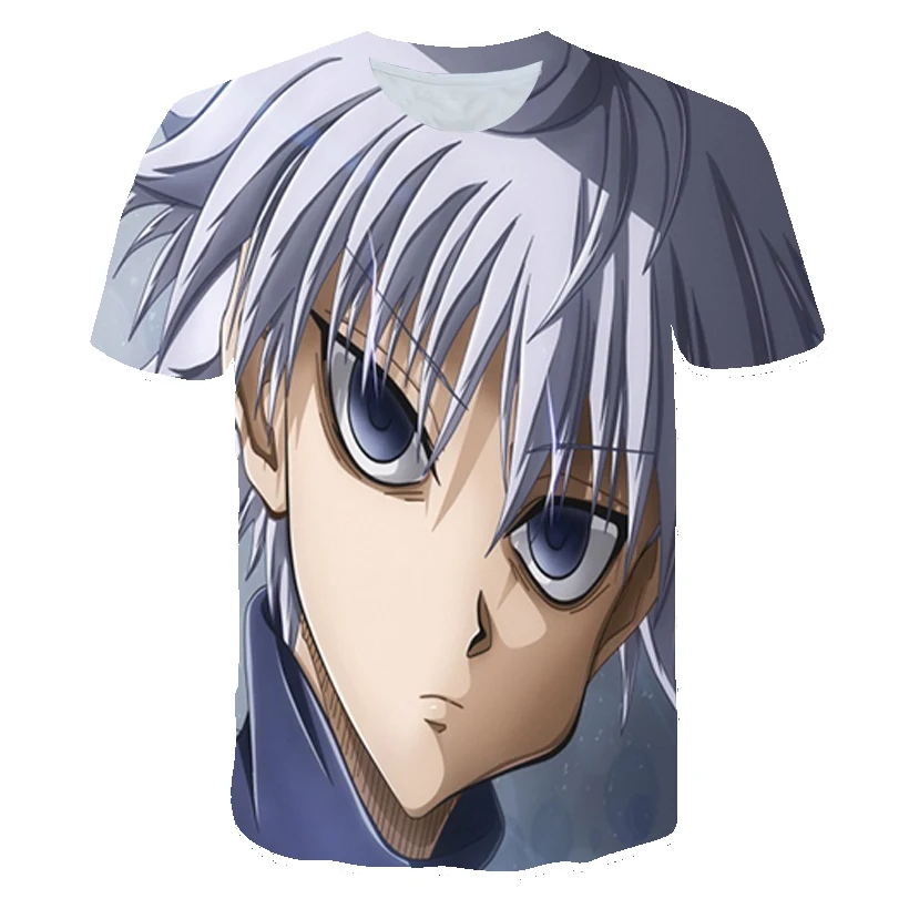 

3D Print The Hunters T Shirts Boy Girl Children T-Shirt Killua Zoldyck Anime Manga Japan Hunters Cute Hunter Tees+Shorts Sets
