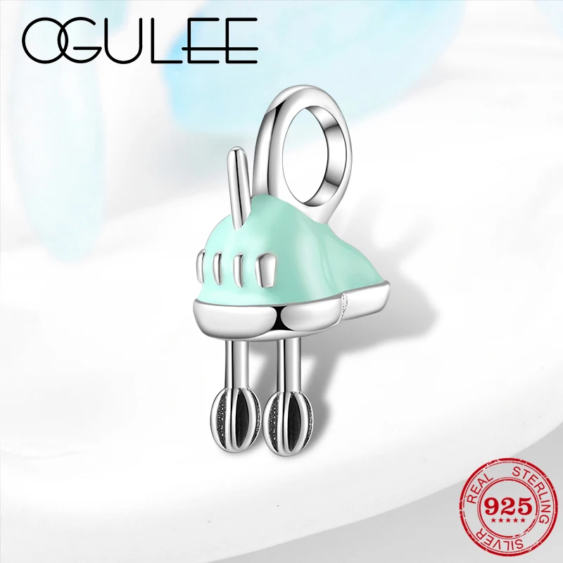 Подарки для матери Стерлинговое Серебро 925 пробы зеленая эмаль Электрический