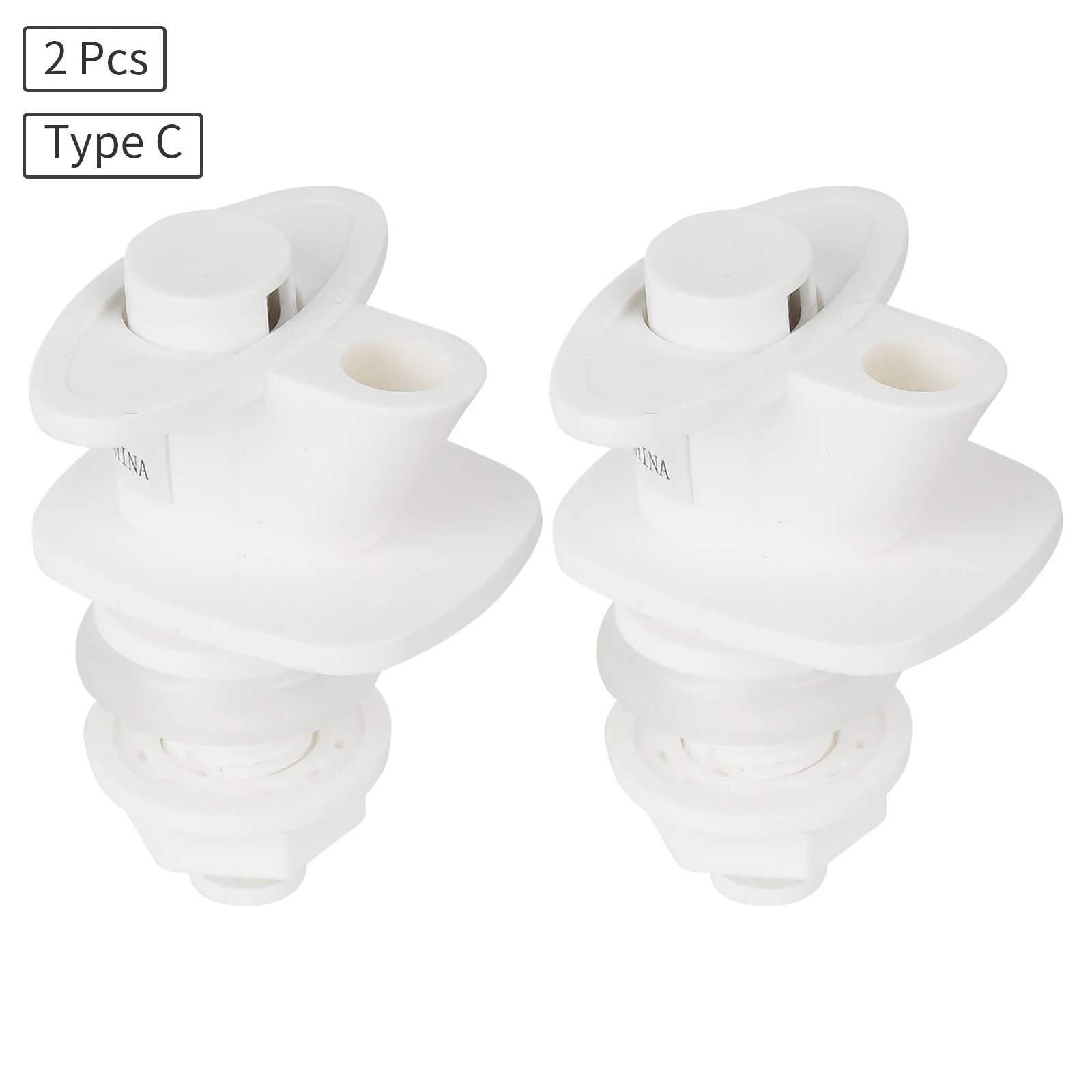 

2Pcs White Plastic Push Button Faucets with Silicone Gasket Replacements Compatible with Beverage Cooler Accessories
