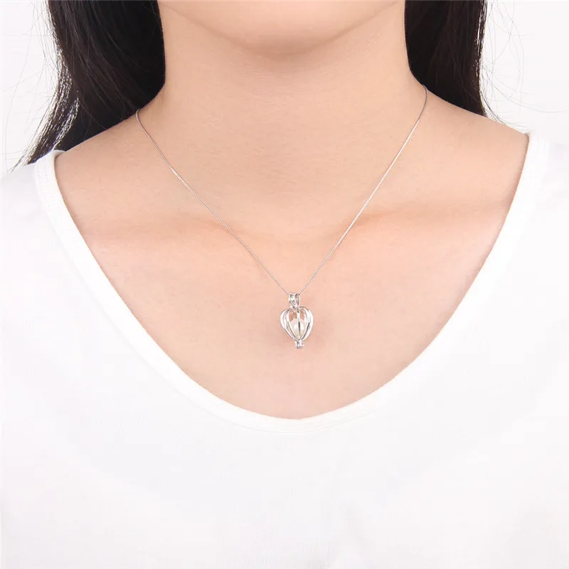 Женский кулон из стерлингового серебра 925 пробы CLUCI в форме сердца с жемчугом