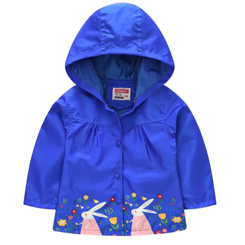 New Fashion Cute Kids Girls Cartoons Wind Rain Jacket Hooded Long Sleeve Windbreak Girl Waterproof Jacket Outwear Raincoat 2-6Y wool pea coat