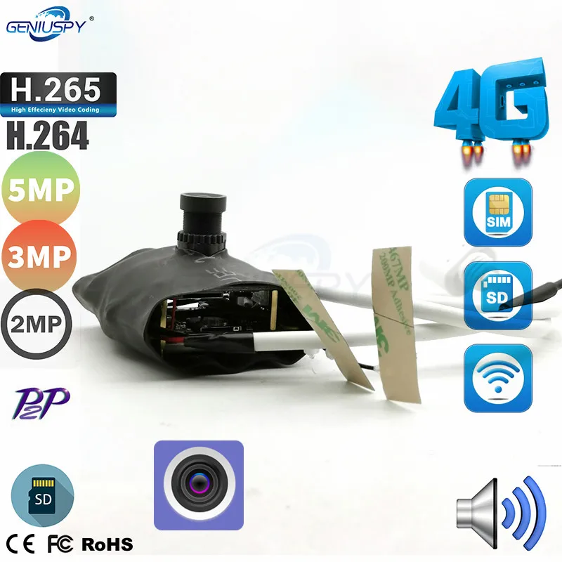 4G Контактное отверстие 3MP 5MP 2MP 1080P 1940P Wifi мини IP камеры P2P 3G Sim карта без проводов CCTV