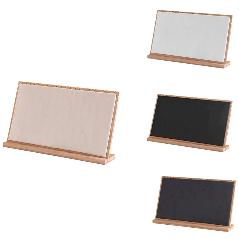 

Vertical Detachable Bamboo and Wood Large Necklace Display Stand,Props