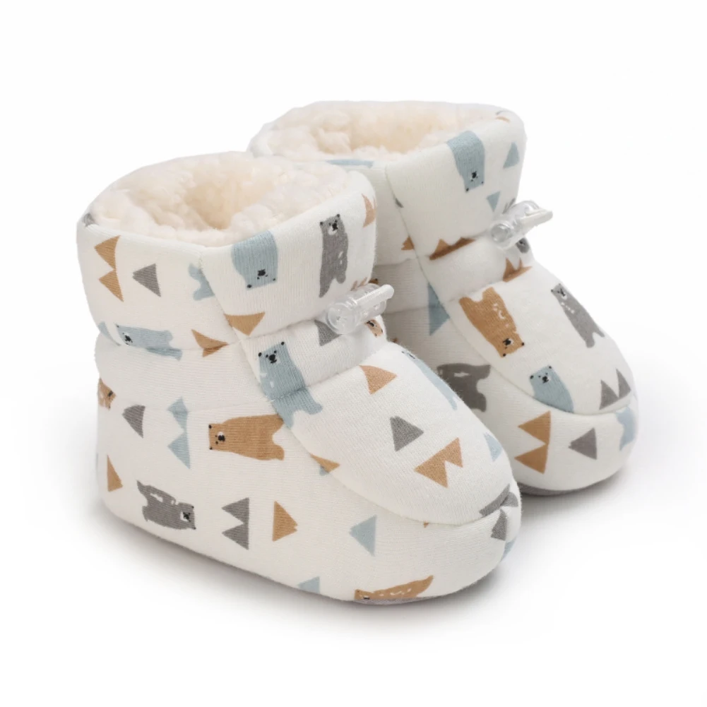 Bobora Baby Boys Girs Boots Neonato Neonate Stivali Da Neve Stivali Da Bambino Caldi Invernali Solid Ball Bootas