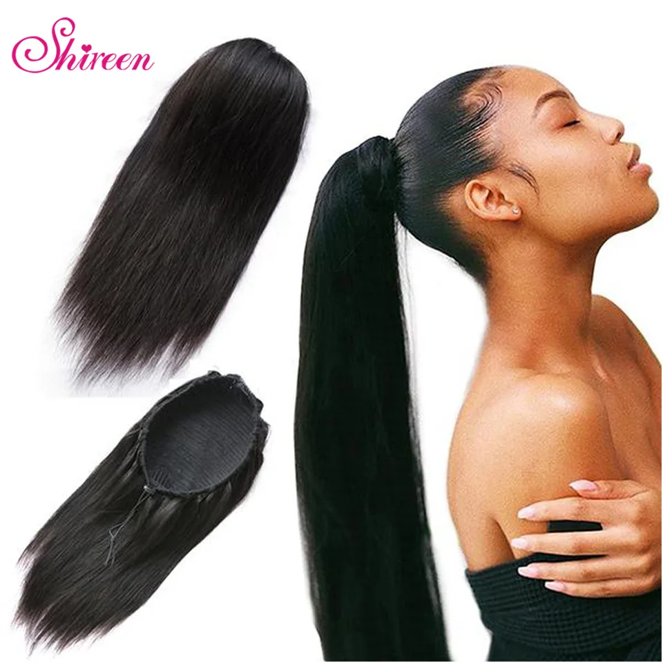Прямые человеческие волосы Shireen наращивание волос бразильские на зажиме для