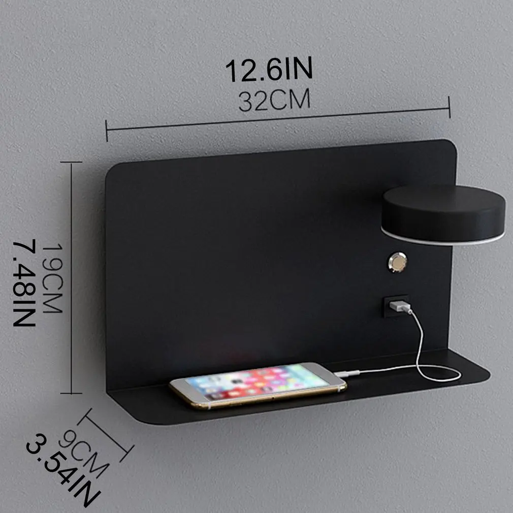 

LED Wall Lights With Switch And USB Interface Lamp Fixture Corridor Aisle Lighting Indoor Art Luminaire