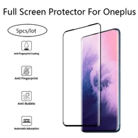 5pcs 9d tempered glass for oneplus 7 6t 6 oneplus 5 5t screen protector for oneplus 7 glass film