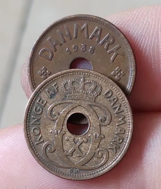 16 мм Damark, натуральная монета, оригинальная коллекция