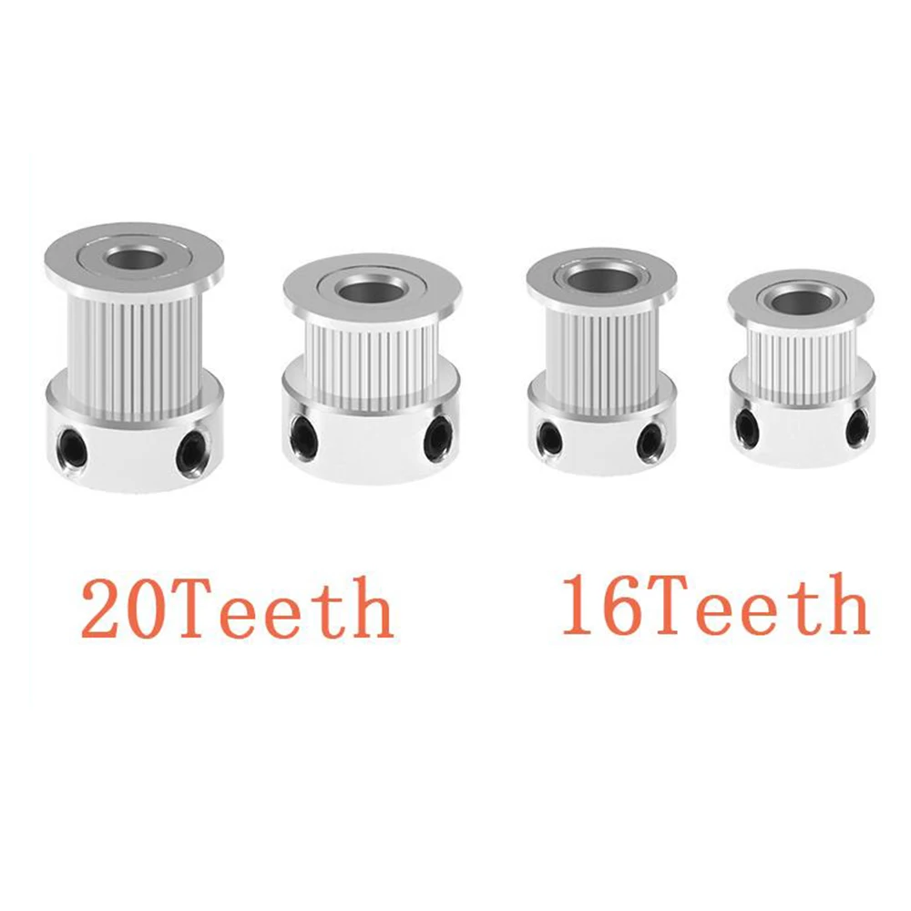 

5pcs/lot 3D Printer GT2 20Teeth 16 teeth 20 Teeth Bore 5mm/8mm Timing Alumium Pulley Fit for GT2-6mm Open Timing Belt