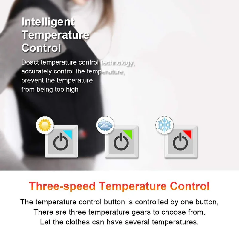 SAENSHING USB нагревательный жилет для мужчин моющийся Usb зарядка теплый зимний