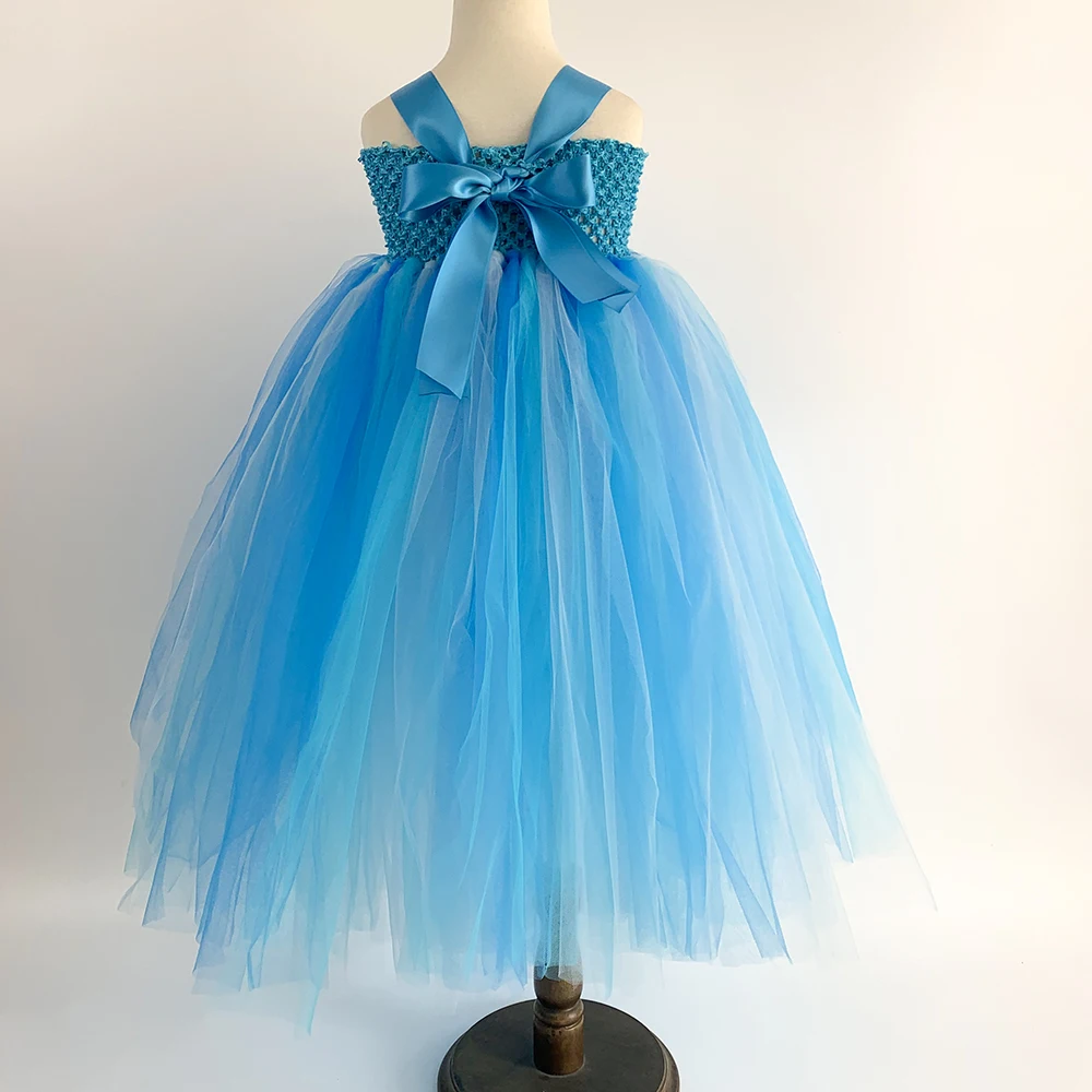 Причудливый костюм феи для детей платья девочек до щиколотки с цветком гортензии