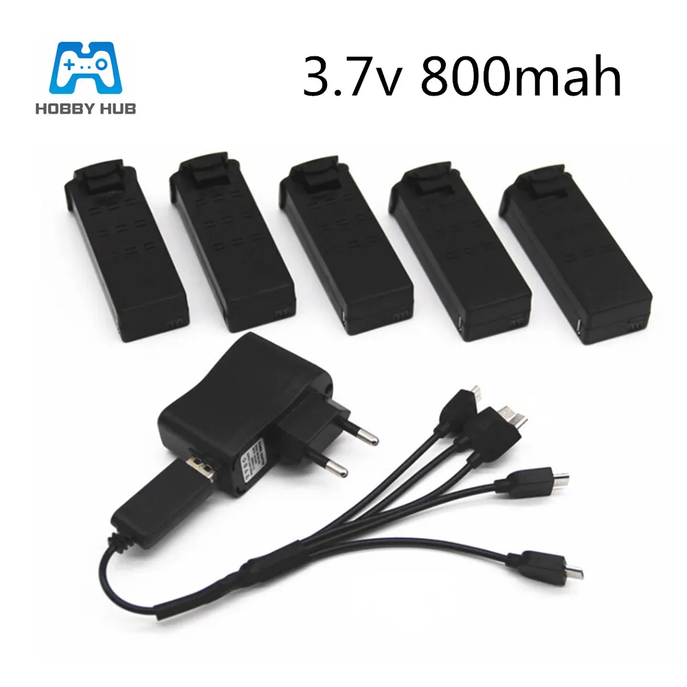 3/4/5pcs 3.7v 800mah rechargeable lithium Battery For YH-19 Yh-19hw Rc Drones Spare Part 3.7 v 800 mah RC Quadcopter | Игрушки и хобби