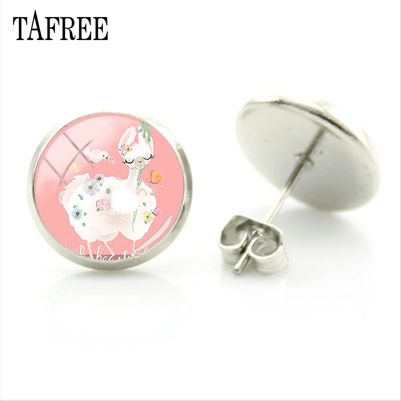 TAFREE trendy no prob llama earrings stainless steel 2020 new womens lovely Alpaca jewellerys environmental protection NT235 | Украшения и