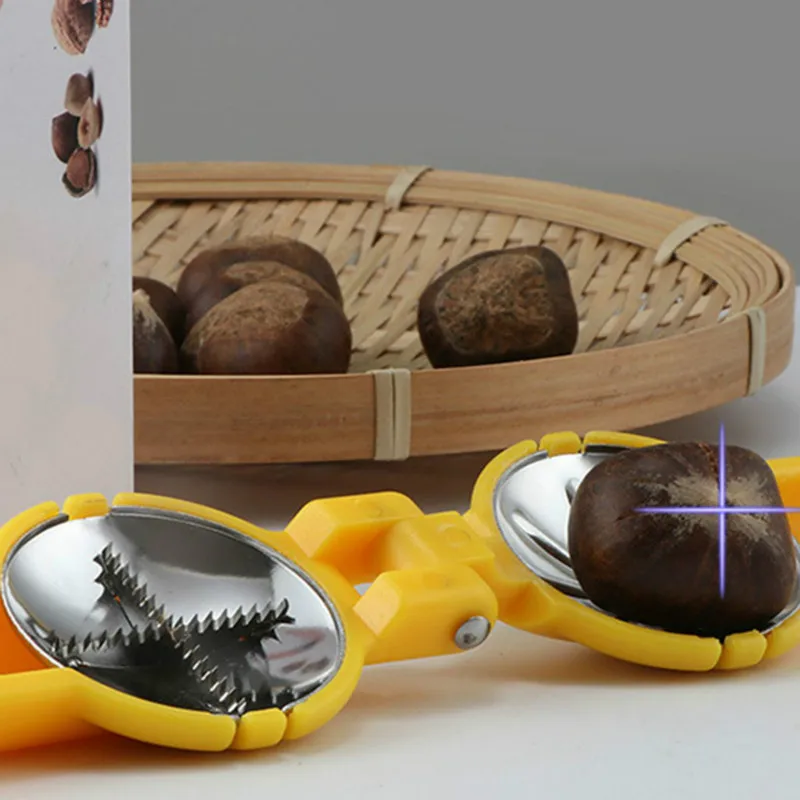 Новый креативный пластиковый зажим из нержавеющей стали для орехов щипцы