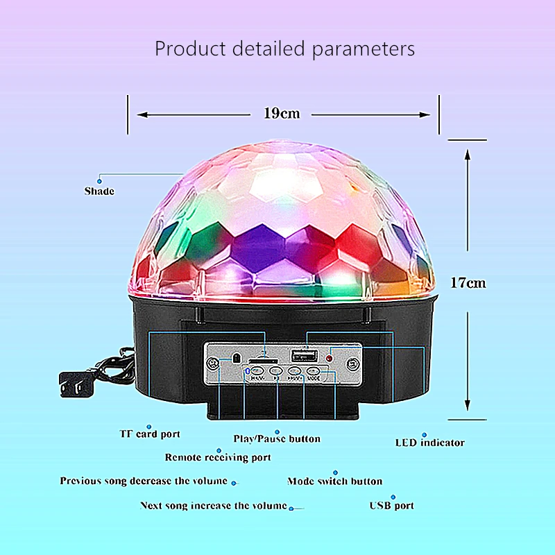 Мини-проектор DMX светодиодный с Bluetooth-динамиком диско-ламсветильник s Mp3 плеером
