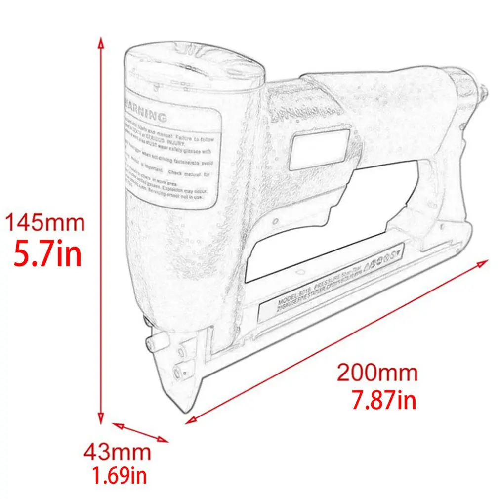 

Gaga Long Nose Fine Wire Air Stapler Gun BEA Type Gas Nailer Pneumatic U-type Pneumatic Strip Nail Gun Staple Gun New