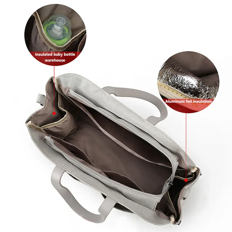 

Mommy Diaper Bag Women's Shoulder Messenger Bag Mom Travel Stroller Bag Baby Care Storage Bag Large Capacity Milk Bottle Bags