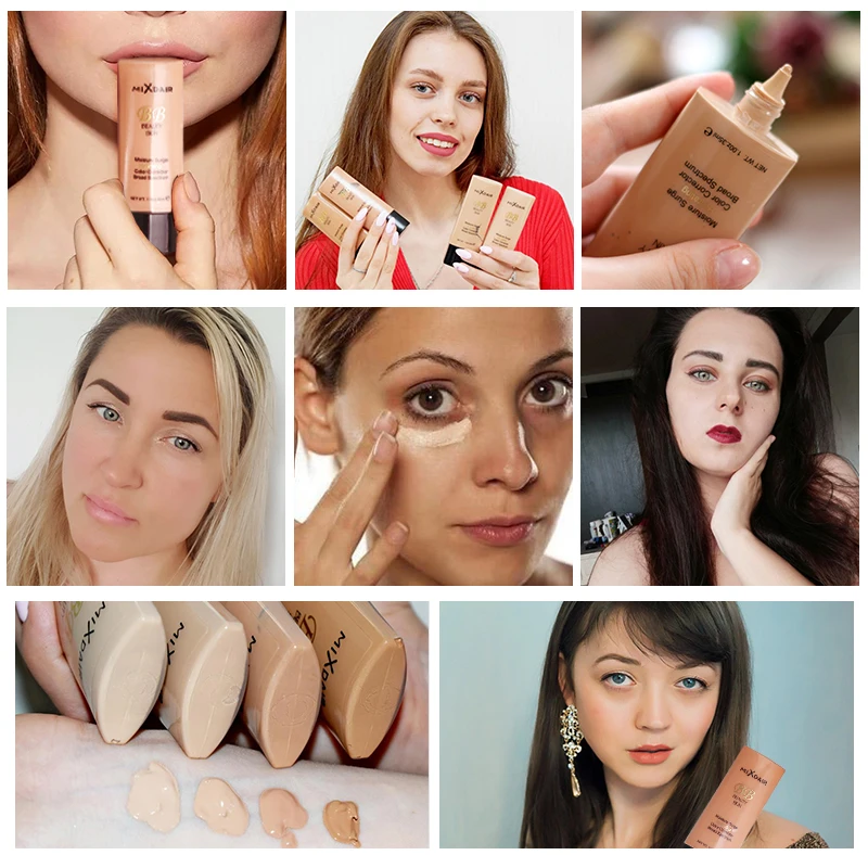 Mixdair уход за кожей лица жидкости косметика/основа Увлажняющая Make Up Base BB Осветляющий крем консилер натуральный основа под макияж пленка с полным покрытием