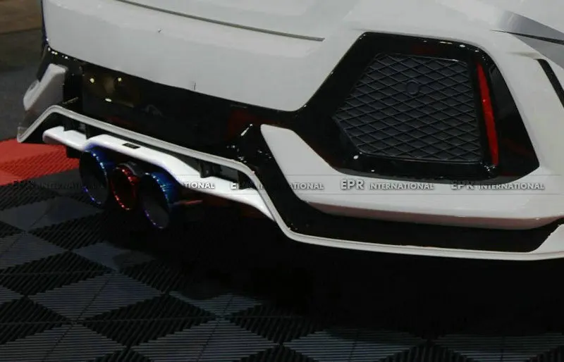 Для Honda On Civic FK8 BLZ Стиль углеродного волокна Задняя отделка глянцевая отделка бампер диффузор отделка волоконный сплиттер Дрифт комплект
