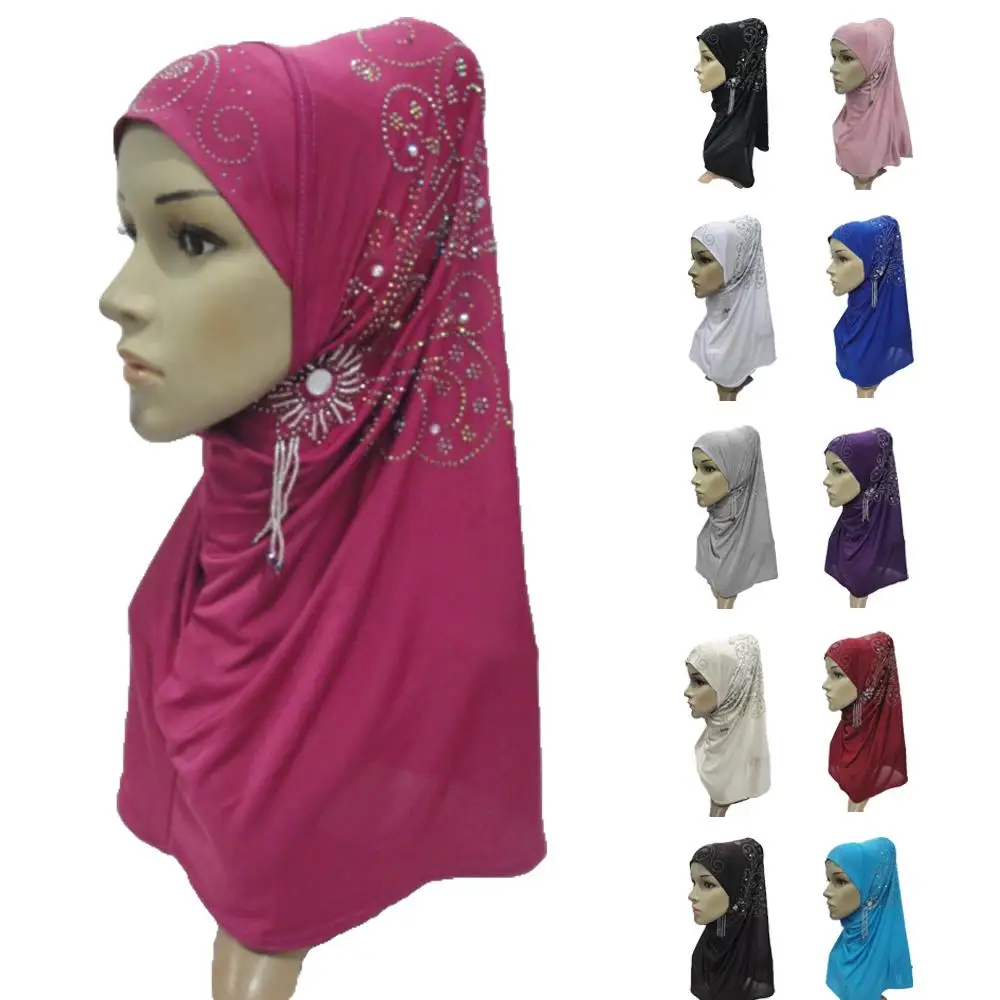 Цельный женский хиджаб шарф &quotАмира&quot Исламский пуловер головной убор Niquabs