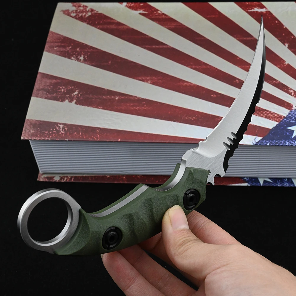 CS GO керамбит D2 стальной нож с фиксированным лезвием для кемпинга выживания охоты