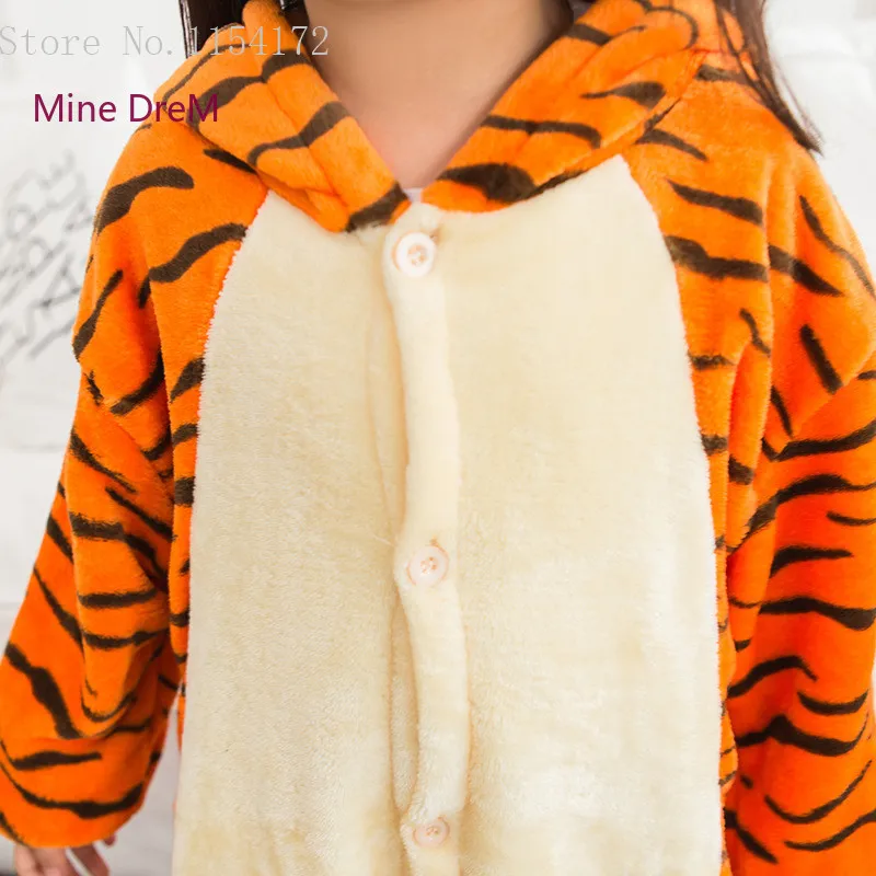 Кигуруми детские комбинезоны с тигром пижама мультяшным животным костюм для